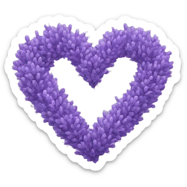 Lavender heart sticker