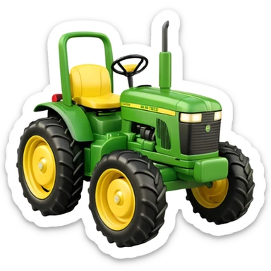 John Deere toy tractor sticker