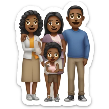 Family of four sticker