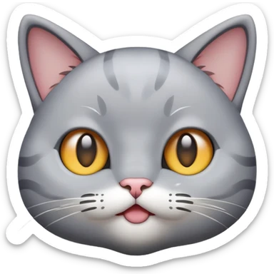Cat emoji cute but make it Portishead not ginger sticker