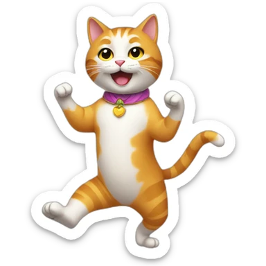 dancing cat sticker