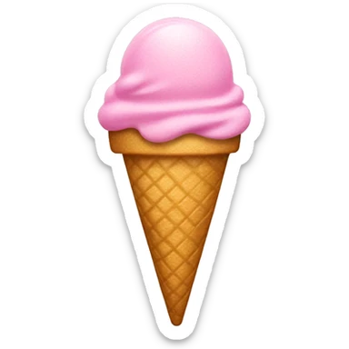 pink and gold icecream sticker