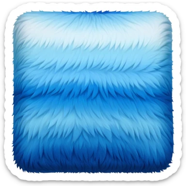 Blue fur blanket square ombre sticker