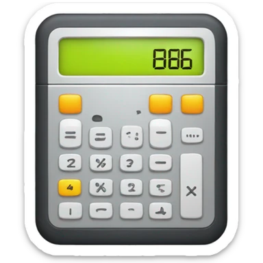 calculator without numbers sticker