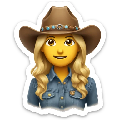 Cowgirl hat  sticker