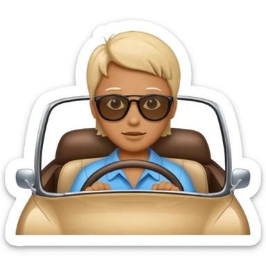 Simit araba kullanıyor sticker