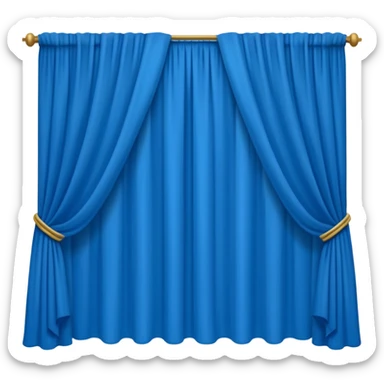blue curtain simpe sticker