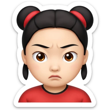 Pucca enojada  sticker