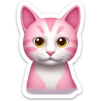 pink cat sticker