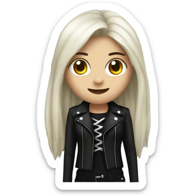 goth metallica girl celebrating birthday  sticker