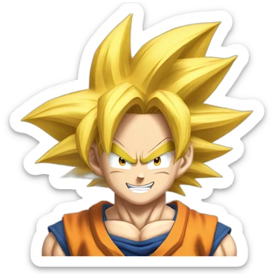 goku-ssj3 smile sticker