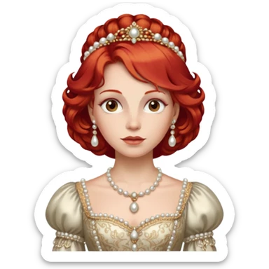Renaissance lady sticker
