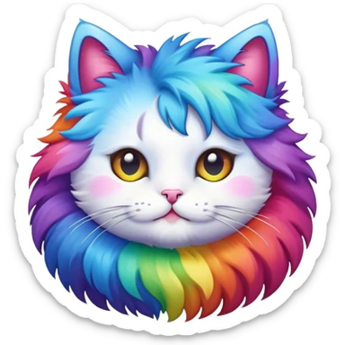 rainbow kitty sticker