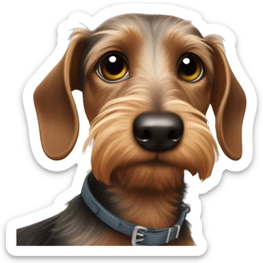 wire haired dachshund boar coloured sticker