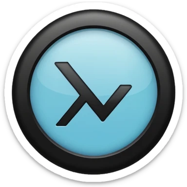 Black circle with a check mark on it sticker