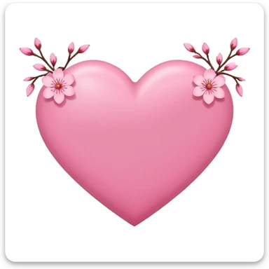 sakura heart with a festival banner sticker