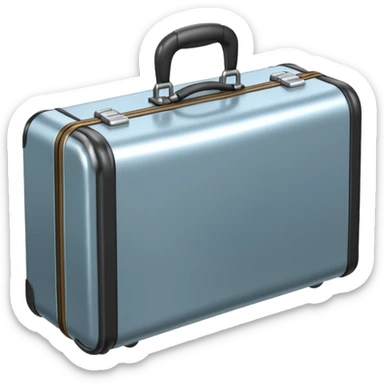 3D icon of a suitcase , accented with #FF3D00, representing taking paid leave. Minimal and modern. sticker