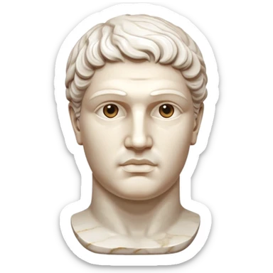 white marble greek statue head  sticker
