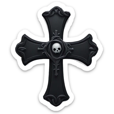 goth cross sticker