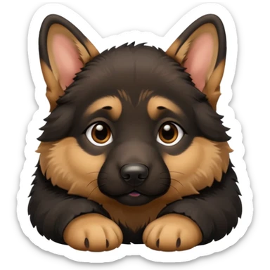 German shepherd puppy, sleepy sticker