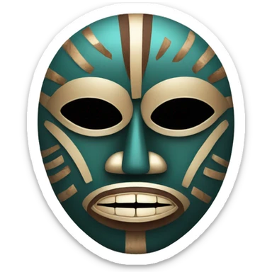 African tribal mask sticker