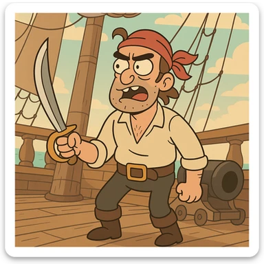 pirate ship sticker