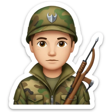 Archer habillé camoiflage sticker