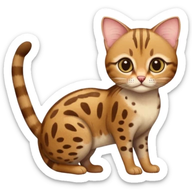 Rusty-spotted cat, full body sticker