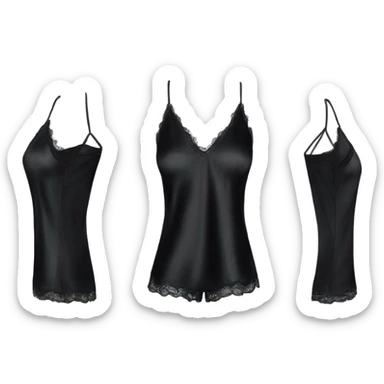 black silk camisole pjs sticker