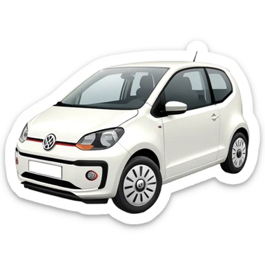 White seat car looks like vw up sticker