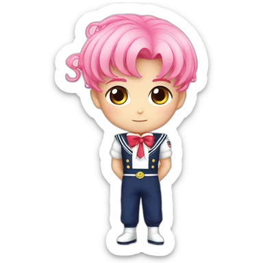 male sailor chibi moon sticker