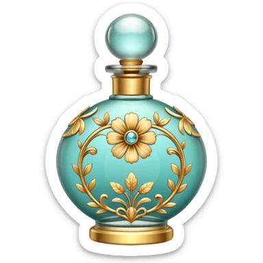 create an emoji of a perfume bottle vintage sticker