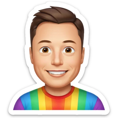 Gay elon musk sticker