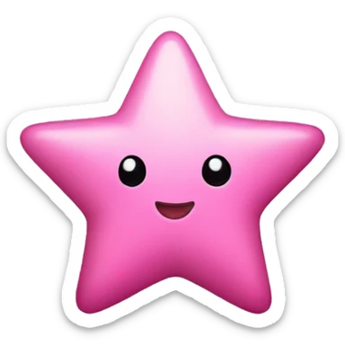 Cute pink star sticker