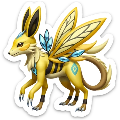 Meloetta-Zeraora-Renamon-Beedrill-Manectric-Palkia-Cresselia-fusion sticker