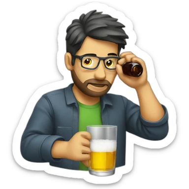 programmer drinking alcohol sticker