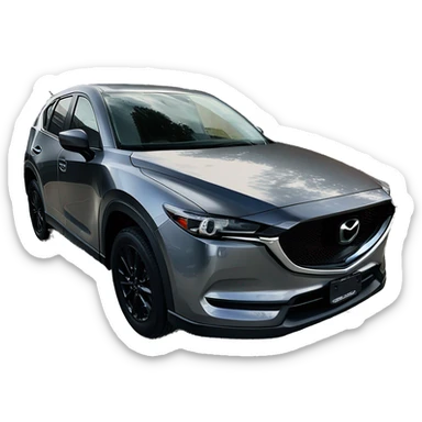 mazda cx5 2024 polymetal grey with black rims wheels turned sticker