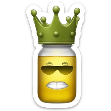 gundry with olive oil with crown sticker