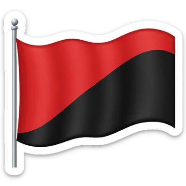 Creat an flag win red and black colour only colour not designs sticker
