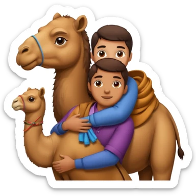 Camel hug sticker