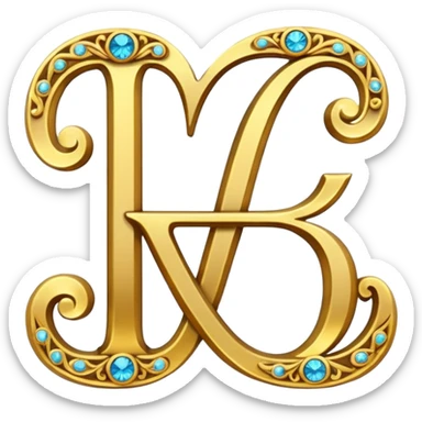 The word embellished decorated sticker