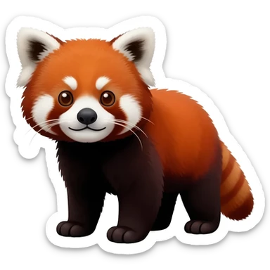 Red panda bear sticker