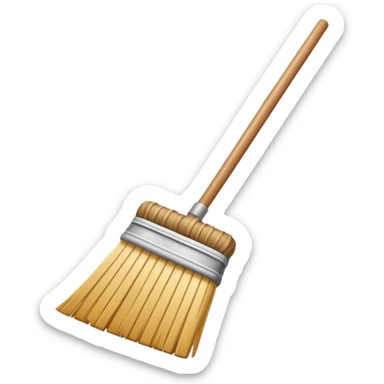 broom for cleaning sticker
