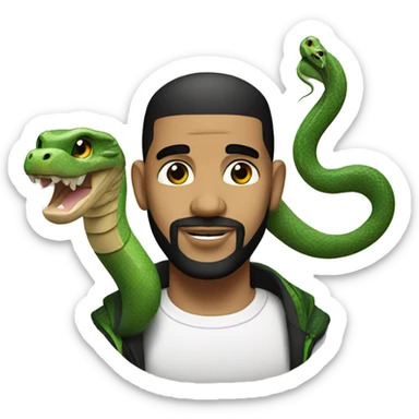 Drake with a snake sticker