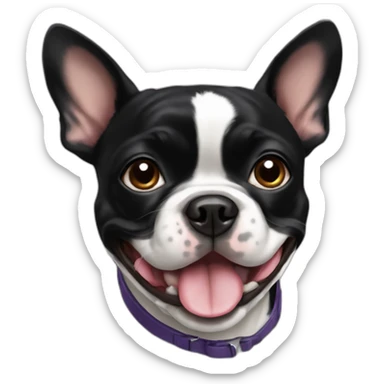 Black Frenchie Boston terrier mix sticker