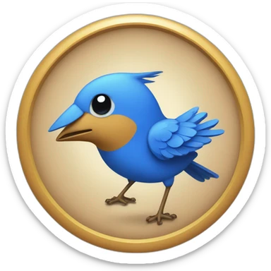 blue birds spinning around person sticker