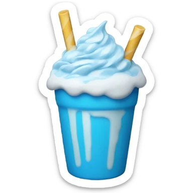 Blue milkshake sticker