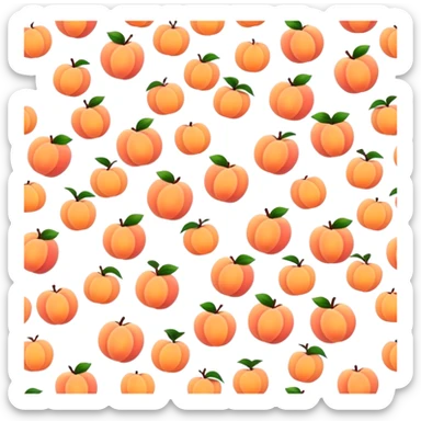 Peach with tiger straps pattern sticker