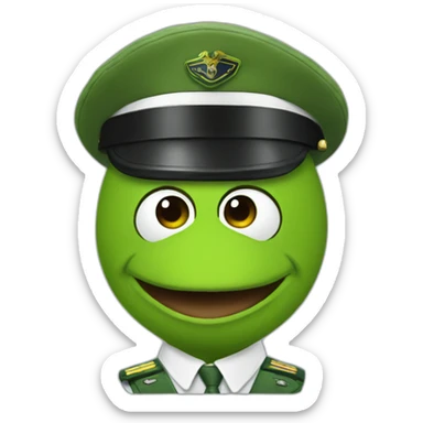 kermit as airline pilot sticker