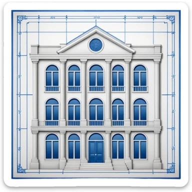 blueprint paper drawing sticker